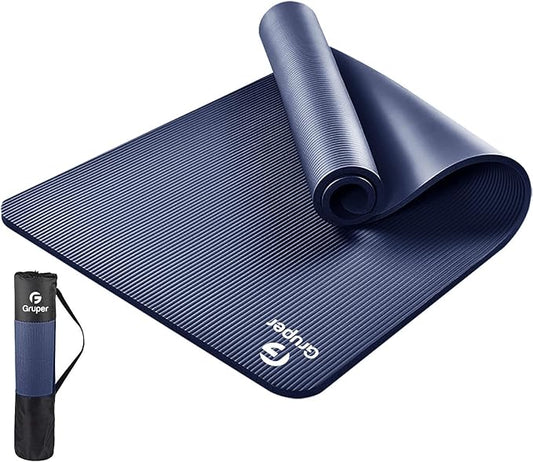 Yoga Mat Non Slip NBR Thick Yoga Mat, 72"L x 32"W x 0.6"TH (185cm x 80cm x 15mm), Anti-Tear Exercise Mat with Carrying Strap and Bag, Workout Mats for Yoga, Pilates and Floor Exercises