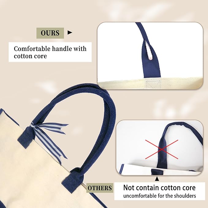 BeeGreen Embroidery Monogram Initial Tote Bag for Women Teacher Mom Friend Personalized Gift for Birthday Beach Work Wedding