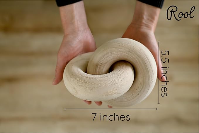 Rool Coffee Table Decor Book Shelf Decor Accents Home Decor Console Table Decorative Items Living Room Wood Knot Decor Chain Link Decorations Beige