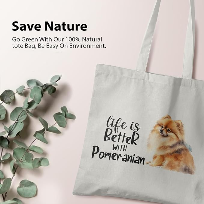 Dog Mom Canvas Tote Bags - Reusable Grocery Bags for Shopping, Funny Dog Lover Gifts for Women