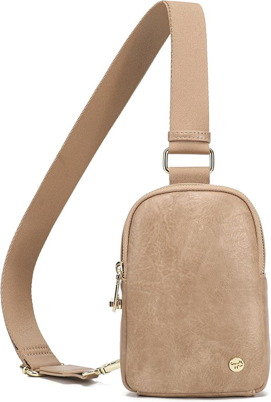 INICAT Travel Small Sling Bag Faux Leather Crossbody Bags Women Fanny Packs Cross Body Bag Purses for Woman