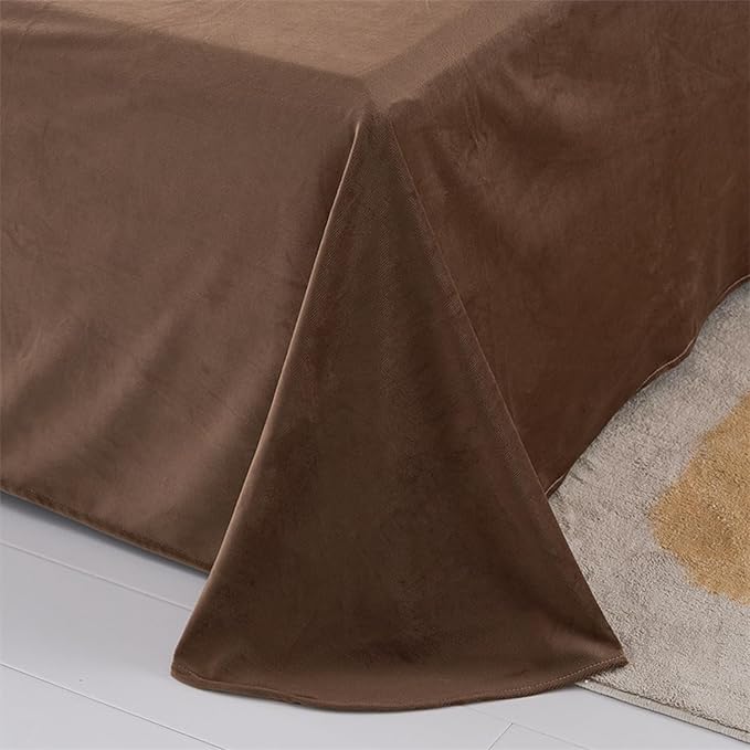 MorroMorn 5 PCS Shaggy Duvet Cover Bedding Set - Fluffy Comforter Cover Long Faux Fur Luxury Ultra Soft Cozy (Marble Brown, King/California King)