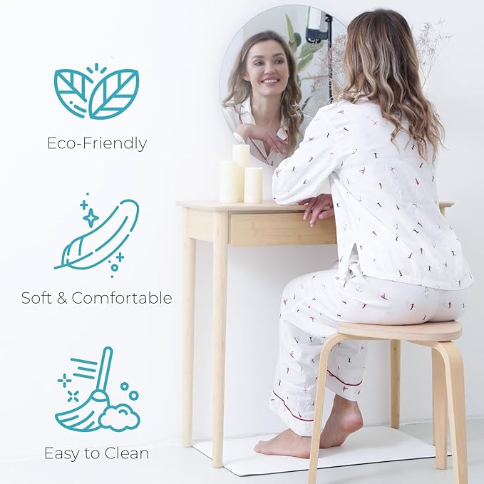 Homergy Bath Mat – Super‑Absorbent & Quick‑Dry with Non‑Slip Rubber Backing, Machine Washable & Odor Resistant – 18x28 in, White