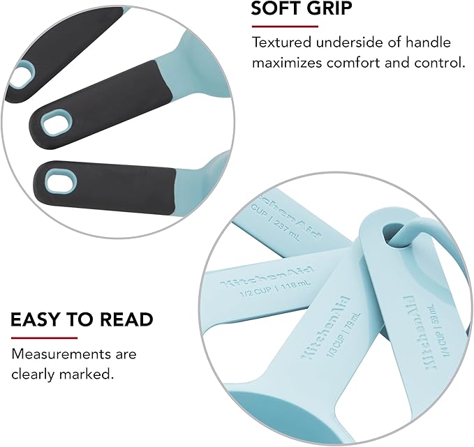 KitchenAid Measuring Cups and Spoon Set, Mineral Water, 9-Piece