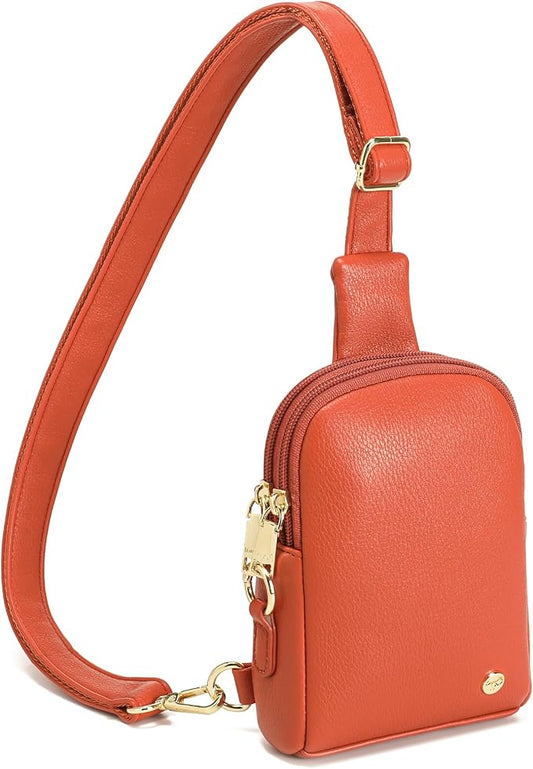 INICAT Travel Small Sling Bag Leather Crossbody Bags for Women Fanny Packs Cross Body Bag for Woman Cross Body Purses