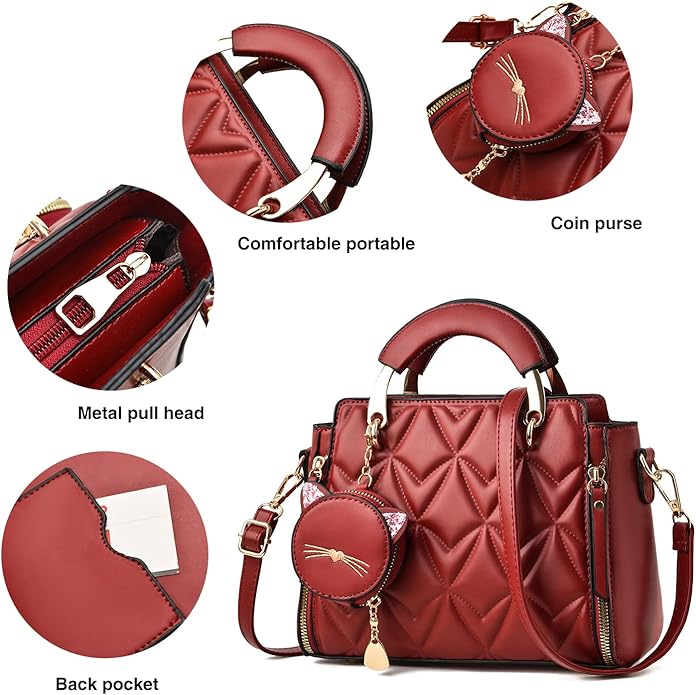 Xiaoyu Fashion Purses and Handbags for Women Ladies Crossbody Bags Top Handle Satchel Shoulder Bags Small Totes