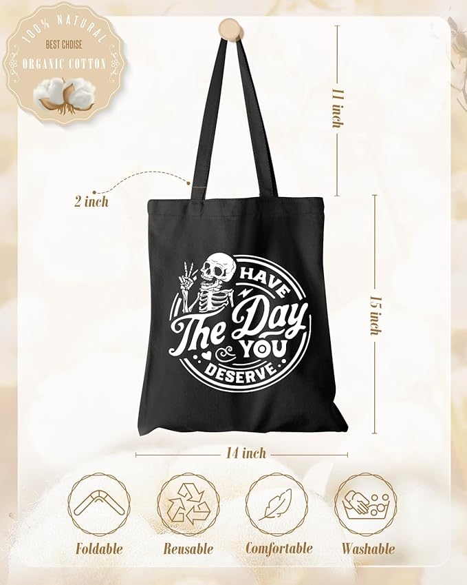 Aesthetic Canvas Tote Bag with Inner Pocket for Women, Cloth Cotton Totes Bag with Pattern for Shopping, Gym