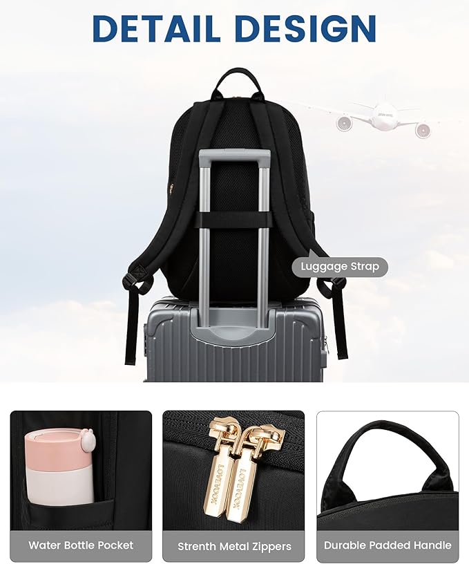 LOVEVOOK Laptop Backpack for Women, 18 Inch Business Backpack Purse, Large Capacity Casual Daypack, 17.3 Inch Work Computer Backpack, Travel Backpack for College