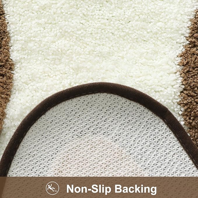 HAOCOO Bathroom Rugs Non Slip Washable, 18x25 inch Extra Soft Small Bath Mat, Microfiber Absorbent Cute Bath Mat Floor Carpet for Bathroom Indoor Door Mat Sink Tub Shower