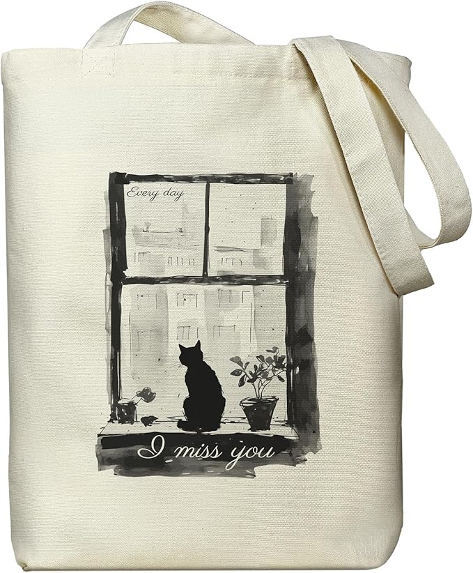 Tote Bag for Women, Reusable Zippered Canvas Bag with Handles Pocket Thick Canvas, for Grocery Shopping Beach Gift