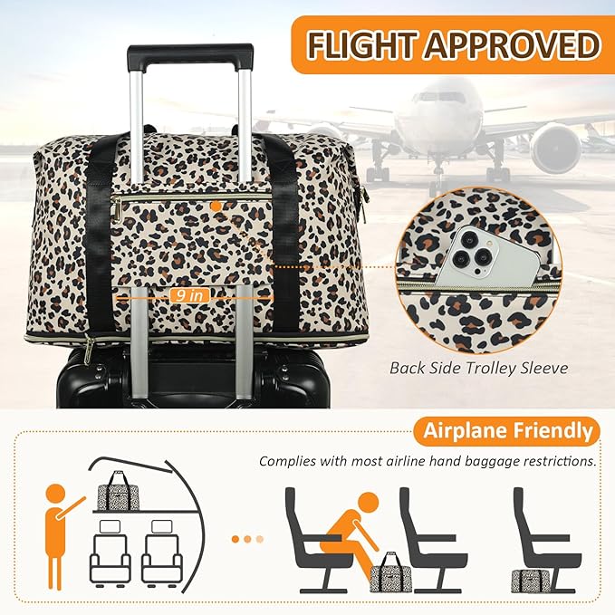 Expandable Travel Duffle Bags Weekender Overnight Bags for Women Men Hospital Bag for Women Labor Delivery with Toiletry Bag Waterproof