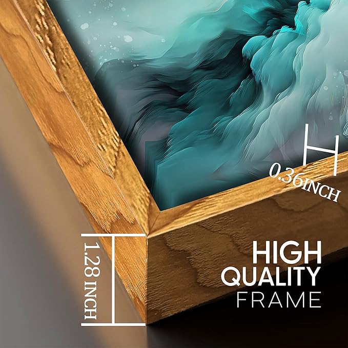 Large Abstract Canvas Wall Art - Office Art Wall Decor - Framed Wall Art for Living Room Ready to Hang Size 29" x 59"