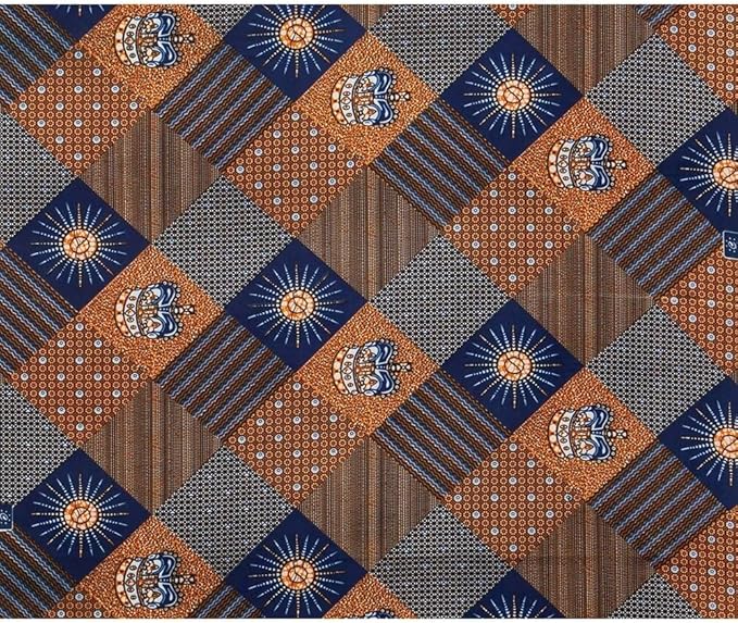 African Fabric 6 Yard Printed Wax Cloth African Ankara Fabric for Party Dress