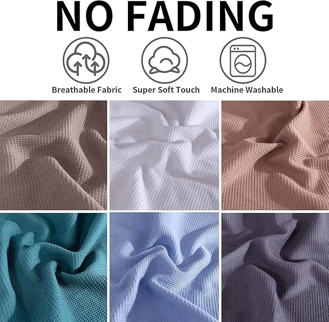 QUILTINA Dish Towels Set,100% Cotton Waffle Weave Kitchen Towels 12 Pack,17 x 25 Inches Dish Towels for Kitchen,Ultra Soft Dish Drying (White, Gray, Light Khaki, Light Blue, Dark Green, Brown)