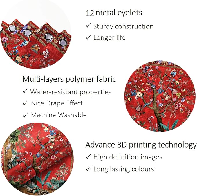 Bohemian Bathroom Curtain Colorful Boho Floral Print Beautiful Bright Polyester Fabric Cloth Shower Curtain for Bathroom Decoration, 72"x72"