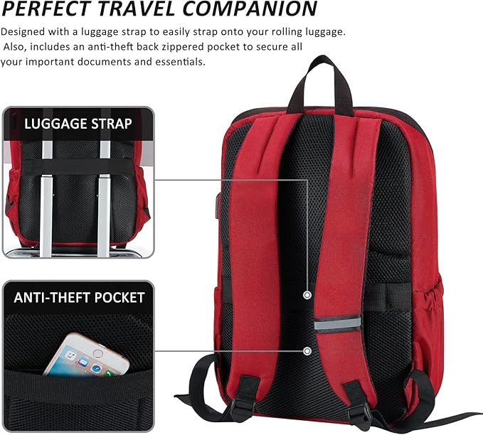 MAXTOP Deep Storage Laptop Backpack with USB Charging Port[Water Resistant] College Computer Bookbag Fits 16 Inch Laptop