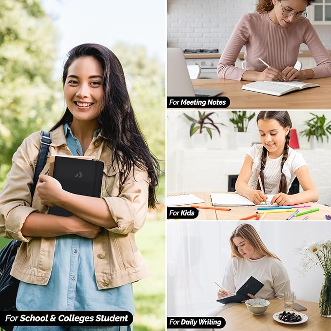 Nextnoid Hardcover Lined Journal for Women - 120 GSM Thick Paper A5 Journal 160 Pages - Perfect Writing Journal for Journaling and Note-Taking (Pink,Ruled)