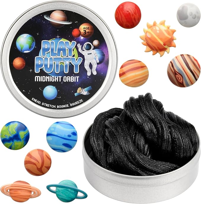 Play Putty Therapy Putty for Kids with Charms Midnight Orbit Space Themed Theraputty Medium Resistance, More Than just Putty, Learn, Play, Interact, Strenthen and More