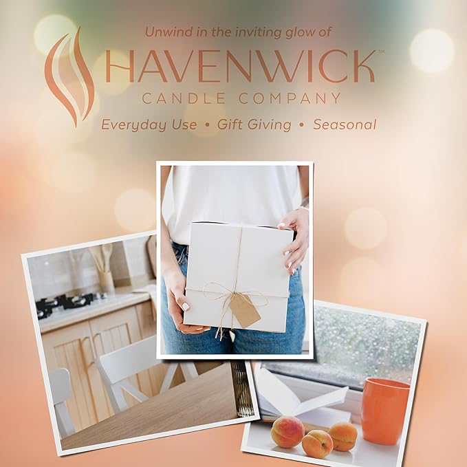 Havenwick Sunlit Sand Soy Blend 22-oz Large Jar Candle, Long Lasting 110-130 Hour Burn Time with Single Cotton Wick, Relaxing Scented Candles for New Home Gift & Housewarming Parties