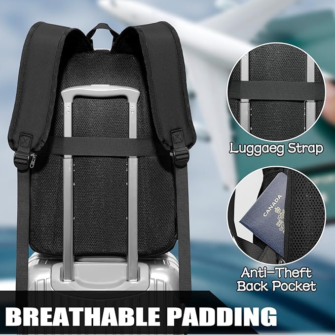 Backpack for School Teen Boys and Girls, School Backpack for Men and Women, Large Kids Bookbag with USB Charging Port Fit 15.6 Inch Laptop/Notebook, Black