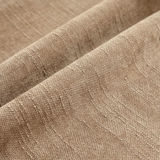 Foindtower Pack of 2 Textured Chenille Throw Decorative Pillow Covers Square Accent Solid Cushion Cover Neutral Farmhouse Pillow Case for Couch Sofa Bedroom Living Room 26x26 Inch,Taupe Khaki Camel