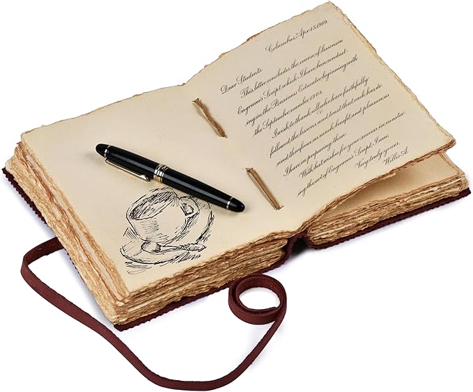 LEATHER VILLAGE Leather Bound Floral Embossed Journal for Women Men - 200 Pages, 10X7 Inches, Fuchsia - Book of Shadows, Vintage Blank Paper Travel Diary, Notebook for Writing, Drawing, Sketchbook