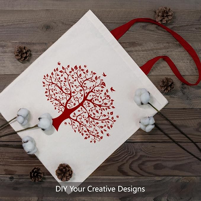 TOPDesign 12-Pack Economical 16"x15" Cotton Tote Bag, Lightweight Medium Reusable Grocery Shopping Cloth Bags, Suitable for DIY, Advertising, Promotion, Gift, Activity