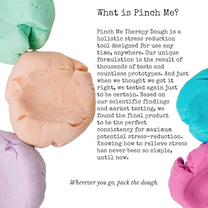 Pinch Me Therapy Dough Locket Combo - Holistic Aromatherapy Stress Relieving Putty – .3oz Clip-On Locket Scent + 3oz Dough Beach