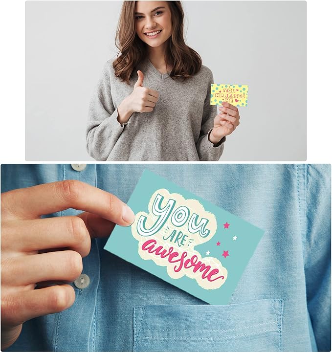 Outus 120 Pcs Motivational Encouragement Quote Cards, 30 Styles, Multicolor, 3.5 x 2 Inch (Greeting Cards)