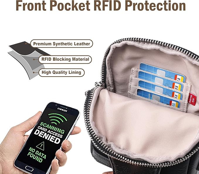 INICAT Travel Small Sling Bag Leather Crossbody Bags for Women Fanny Packs Cross Body Bag for Woman Cross Body Purses