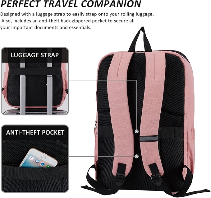 MAXTOP Travel Laptop Backpack with USB Charging Port Anti-Theft[Water Resistant] College Bookbag Fits 18.4 Inch Laptop