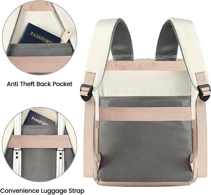 FALANKO Backpack for Women, 15.6 Inch Laptop Backpack with USB Charging Port, Water Resistant Work College Computer Teacher Nurse Doctor Backpack Bookbags Office Business Backpacks