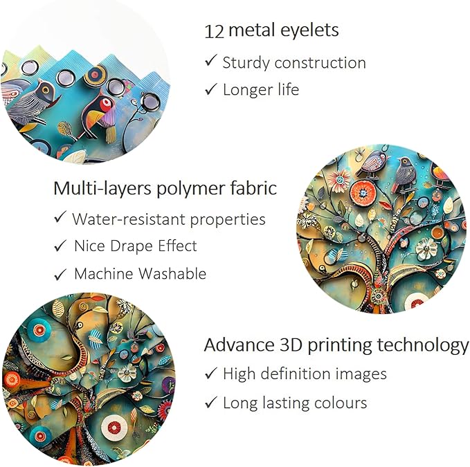 Bohemian Bathroom Curtain Colorful Boho Floral Print Beautiful Bright Polyester Fabric Cloth Shower Curtain for Bathroom Decoration, 72"x72"