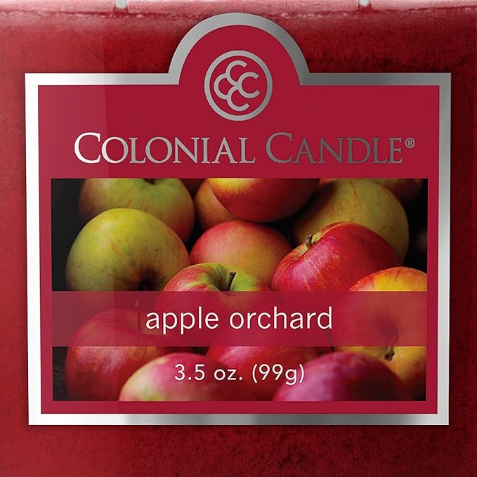 Colonial Candle Apple Orchard Scented Jar Candle, 2 Wick, 3.5 oz, Mottled Wax Candle