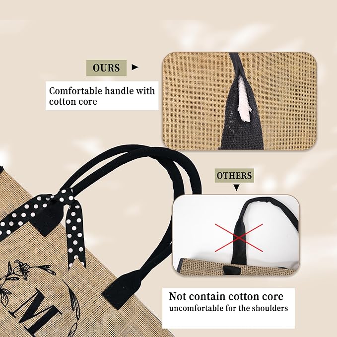 BeeGreen Embroidery Monogram Initial Tote Bag for Women Teacher Mom Friend Personalized Gift for Birthday Beach Work Wedding