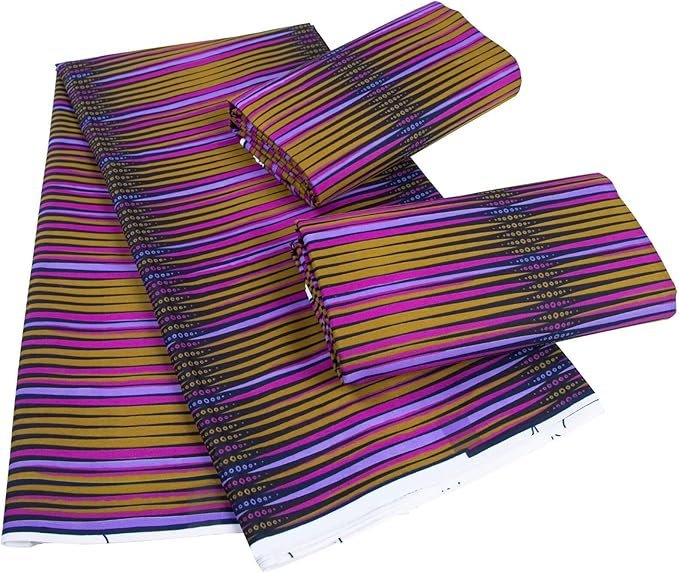 African Fabric 6 Yards Polyester Ankara Print Fabric for Sewing DIY Craft Projects Party Clothing M9