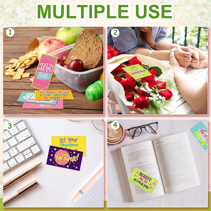 Outus 120 Pcs Motivational Encouragement Quote Cards, 30 Styles, Multicolor, 3.5 x 2 Inch (Greeting Cards)