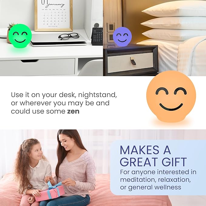 ZenGlow Ball Guided Breathing Exercise Tool - Visual Meditation Companion for Stress, Anxiety, Sleep, and ADHD - Mindfulness Gift for Men, Women, Adults, Kids