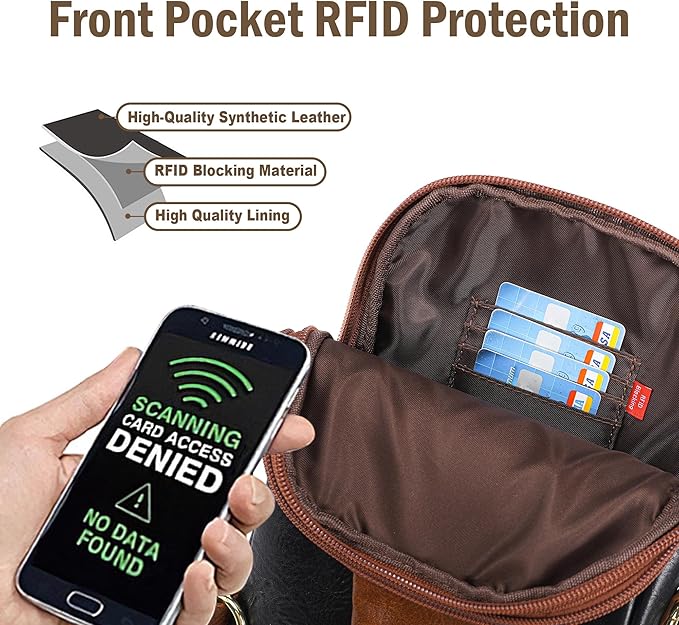 INICAT Travel Small Sling Bag Leather Crossbody Bags for Women Fanny Packs Cross Body Bag for Woman Cross Body Purses