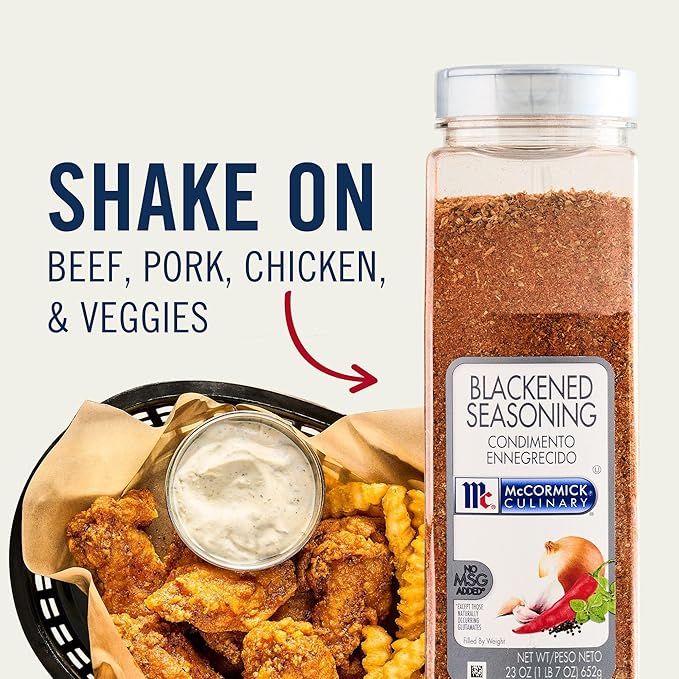 McCormick Culinary Seasoning, Blackened, Non GMO, No MSG added, For Quality Blackened Flavor in Culinary & Professional Kitchens, 23 oz