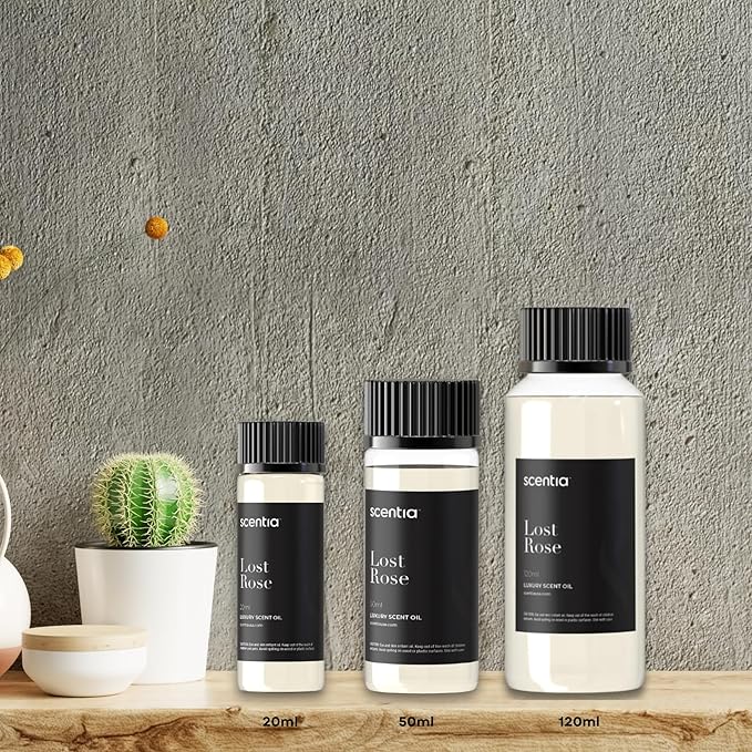 Hotel Diffuser Oil Inspired by Fairmont Hotel - 50 mL 1.69 fl oz -Essential Oil Blend Rose, Oud Wood & Clove Notes for Aromatherapy Diffusers Date Night, Romance Night Gift - Lost Rose