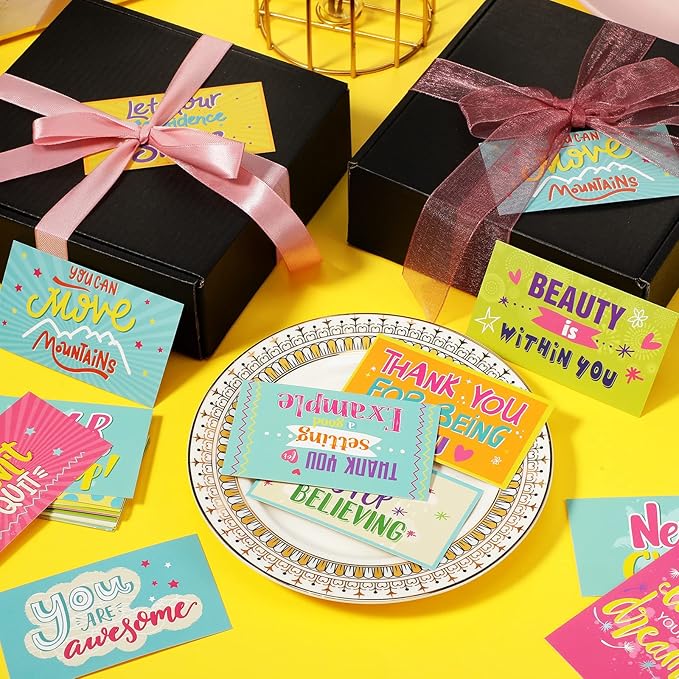 Outus 120 Pcs Motivational Encouragement Quote Cards, 30 Styles, Multicolor, 3.5 x 2 Inch (Greeting Cards)