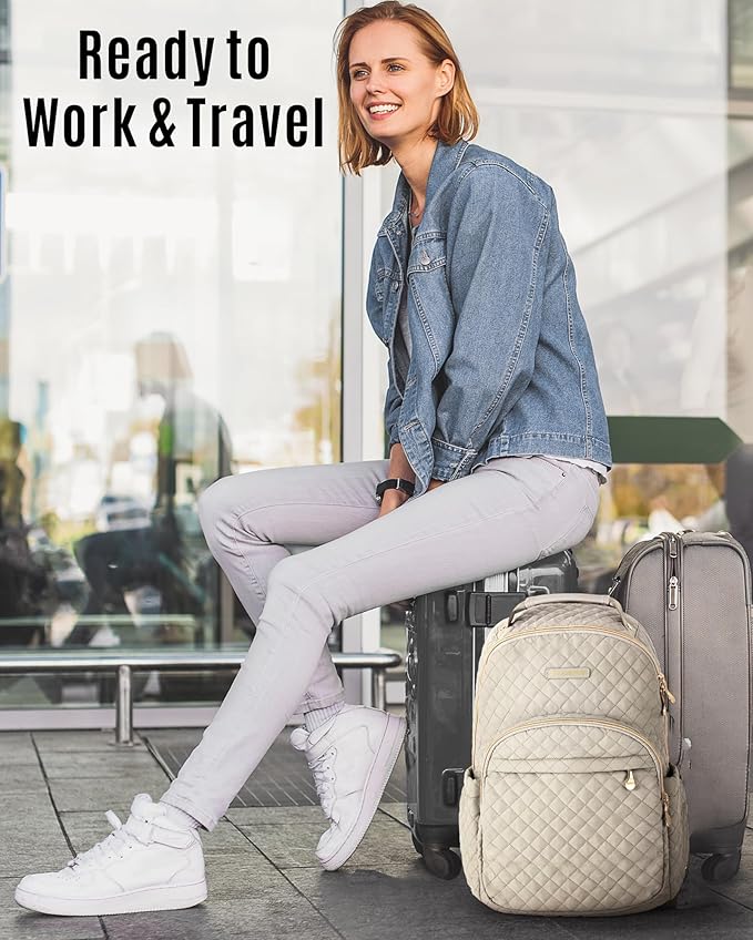 LIGHT FLIGHT Women Backpack for Work Laptop Backpack Women Travel Backpack Laptop Bag 15.6'' Laptop backpack