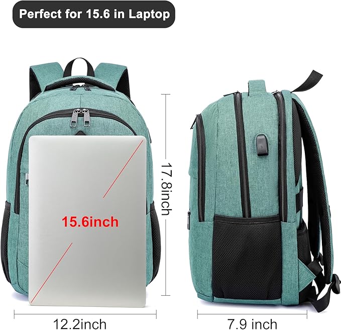 BIKROD Backpack for Girls Women, School Backpack for Teen Boys, Lightweight Casual High School Bookbag, Daily-use Travel Laptop Backpack with USB Charging Port Fits 15.6 Inch Notebook