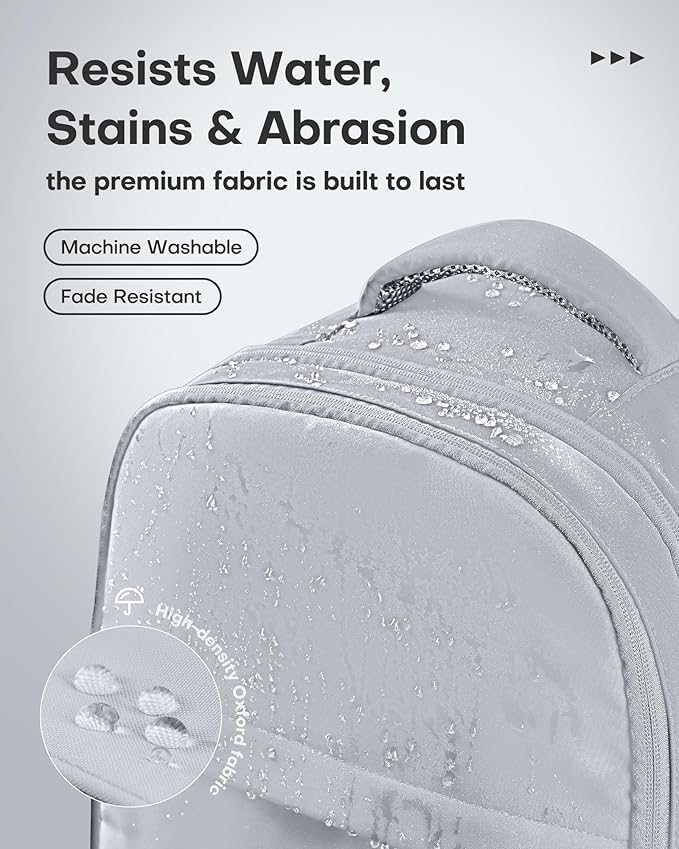 HOTOR Travel Backpack - Flight Approved Travel Bag for Men and Women, Carry on Luggage for 15.6" Laptop and Travel Essentials for Work, Business, Weekender, College 11.8"x7.9"x17.3" (Grey)