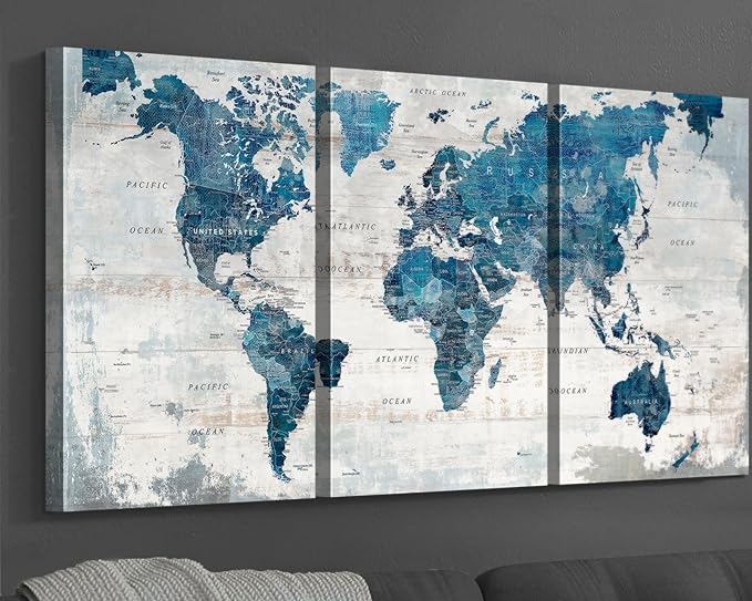 Wall Art for Living Room Bedroom Wall Decor Blue Office Pictures for Wall Decoration Farmhouse Artwork for Walls Boys