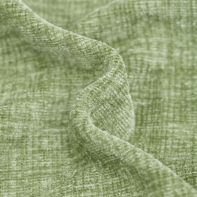 CaliTime Throw Pillow Covers Decorative 16 X 16 Inches Pack of 2 Cozy Chenille Cushion Case for Couch Sofa Bed Living Room Home Sage Green