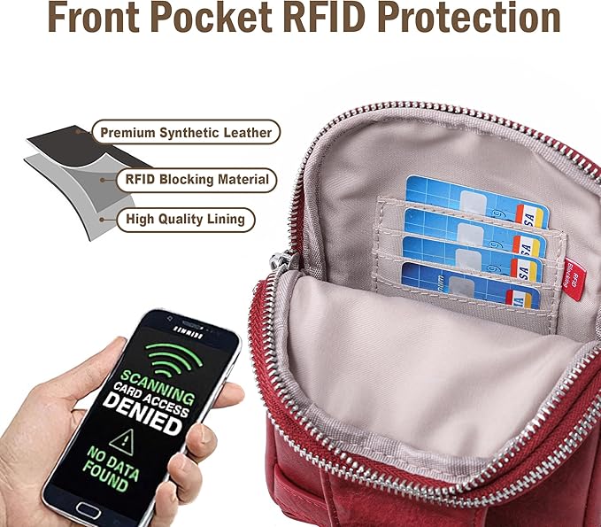 INICAT Travel Small Sling Bag Leather Crossbody Bags for Women Fanny Packs Cross Body Bag for Woman Cross Body Purses