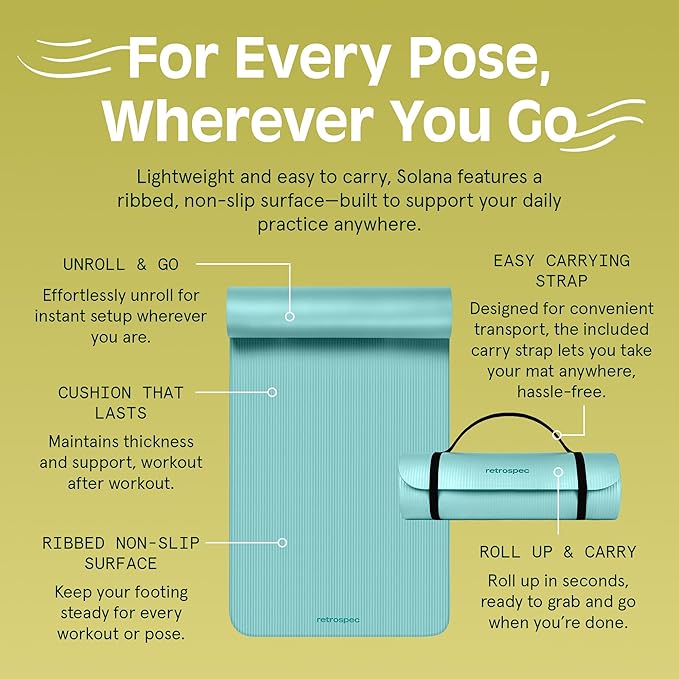Retrospec Solana 1 inch Yoga Mat