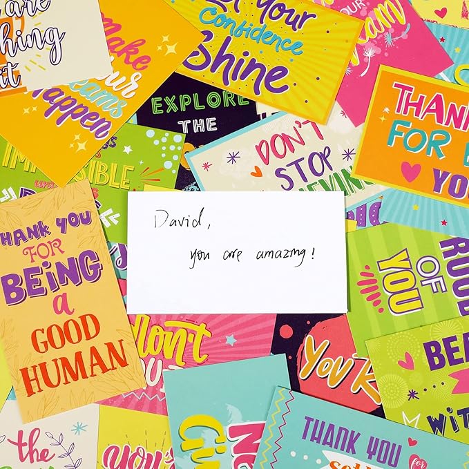 Outus 120 Pcs Motivational Encouragement Quote Cards, 30 Styles, Multicolor, 3.5 x 2 Inch (Greeting Cards)
